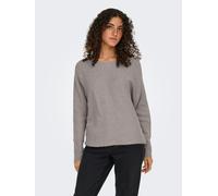 Strickpullover ONLY "ONLDANIELLA L/S PULLOVER KNT NOOS", Damen, Gr. M, satellite detail:melange, Strick, Obermaterial: 77% Polyacryl, 19% Polyester, 4% Elasthan, meliert, regular fit normal, Rundhals,