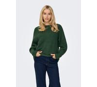 Strickpullover ONLY "ONLDANIELLA L/S PULLOVER KNT NOOS", Damen, Gr. XS, grün (pineneedle detail:melange), Strick, Obermaterial: 77% Polyacryl, 19% Polyester, 4% Elasthan, meliert, regular fit normal, 
