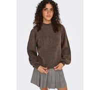 Strickpullover ONLY "ONLFIRENZE LS HIGHNECK PULLOVER KNT NCA", Damen, Gr. M, toasted coconut detail:with melange, Strick, Obermaterial: 52% Polyester, 41% Polyacryl, 4% Wolle, 3% Elasthan, meliert, re