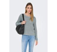 Strickpullover ONLY "ONLGEENA XO L/S PULLOVER KNT NOOS", Damen, Gr. L (40), blau (arona), Strick, Obermaterial: 65% Polyacryl, 35% Polyamid, unifarben, modisch, regular fit Po-bedeckend, Rundhals, Lan
