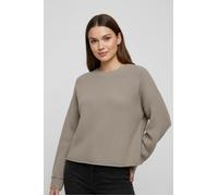 Strickpullover ONLY "ONLIBI LS RIB LOOSE PULLOVER CC KNT", Damen, Gr. L, beige (mocha meringue detail:melange), Strick, Obermaterial: 50% Viskose, 27% Nylon, 23% Polyester, meliert, relaxed fit normal