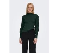 Strickpullover ONLY "ONLKATIA L/S HIGHNECK PULLOVER KNT NOOS", Damen, Gr. M, grün (june bug), Strick, Obermaterial: 50% Viskose, 27% Nylon, 23% Polyester, unifarben, regular fit normal, hoch geschloss