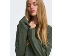 Strickpullover ONLY "ONLPRINCESS LS O-NECK RAGLAN KNT NOOS", Damen, Gr. M, grün (kambaba detail:melange), Strick, Obermaterial: 50% Viskose, 27% Nylon, 23% Polyester, meliert, regular fit normal, Rund