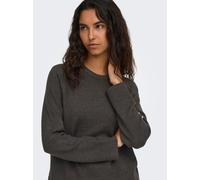 Strickpullover ONLY "ONLPRINCESS LS O-NECK RAGLAN KNT NOOS", Damen, Gr. S, braun (chocolate torte detail:melange), Strick, Obermaterial: 50% Viskose, 27% Nylon, 23% Polyester, meliert, regular fit nor