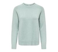Strickpullover ONLY "ONLPRINCESS LS O-NECK RAGLAN KNT NOOS", Damen, Gr. S, grün (jadeite), Strick, Obermaterial: 50% Viskose, 27% Nylon, 23% Polyester, unifarben, regular fit normal, Rundhals, Pullove