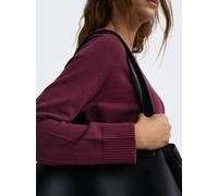 Strickpullover ONLY "ONLPRINCESS LS O-NECK RAGLAN KNT NOOS", Damen, Gr. XS, lila (fig), Strick, Obermaterial: 50% Viskose, 27% Nylon, 23% Polyester, unifarben, regular fit normal, Rundhals, Pullover S