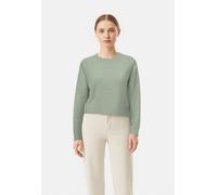 Strickpullover ONLY "ONLRENE LIFE LS O-NECK CC KNT", Damen, Gr. S, desert sage detail:melange, Strick, Obermaterial: 65% Polyester, 13% Nylon, 13% Polyacryl, 6% Wolle, 3% Elasthan, meliert, regular fi