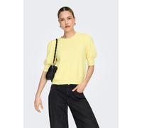 Strickpullover ONLY "ONLRICA LIFE 2/4 PULLOVER KNT NOOS", Damen, Gr. L, double cream detail:melange, Strick, Obermaterial: 93% Polyester, 4% Nylon, 3% Elasthan, meliert, regular fit hüftlang, Rundhals