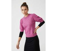 Strickpullover ONLY "ONLRICA LIFE 2/4 PULLOVER KNT NOOS", Damen, Gr. L, pink (raspberry rose detail:with melange), Strick, Obermaterial: 93% Polyester, 4% Nylon, 3% Elasthan, meliert, regular fit hüft