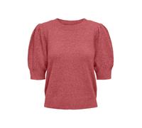 Strickpullover ONLY "ONLRICA LIFE 2/4 PULLOVER KNT NOOS", Damen, Gr. M, rot (mineral rot detail:melange), Strick, Obermaterial: 93% Polyester, 4% Nylon, 3% Elasthan, meliert, regular fit hüftlang, Run