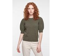 Strickpullover ONLY "ONLRICA LIFE 2/4 PULLOVER KNT NOOS", Damen, Gr. S, grün (grape leaf detail:melange), Strick, Obermaterial: 93% Polyester, 4% Nylon, 3% Elasthan, meliert, regular fit hüftlang, Run