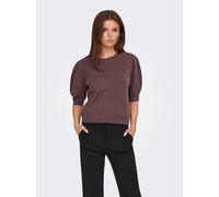 Strickpullover ONLY "ONLRICA LIFE 2/4 PULLOVER KNT NOOS", Damen, Gr. XS, braun (rose braun detail:with melange), Strick, Obermaterial: 93% Polyester, 4% Nylon, 3% Elasthan, meliert, regular fit hüftla