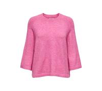 Strickpullover ONLY "ONLSIMONI 3/4 PULLOVER KNT NOOS", Damen, Gr. S, phlox pink detail:melange, Strick, Obermaterial: 74% Polyacryl, 24% Polyester, 2% Elasthan, meliert, regular fit hüftlang, Rundhals