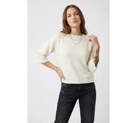 Strickpullover ONLY "ONLSIMONI 3/4 PULLOVER KNT NOOS", Damen, Gr. XS, birch detail:melange, Strick, Obermaterial: 74% Polyacryl, 24% Polyester, 2% Elasthan, meliert, regular fit hüftlang, Rundhals, we