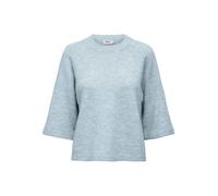 Strickpullover ONLY "ONLSIMONI 3/4 PULLOVER KNT NOOS", Damen, Gr. XS, blau (cashmere blau detail:melange), Strick, Obermaterial: 74% Polyacryl, 24% Polyester, 2% Elasthan, meliert, regular fit hüftlan