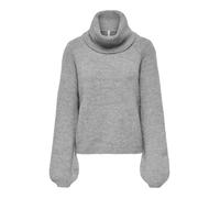 Strickpullover ONLY "ONLSOPHIE LS ROLLNECK BF KNT", Damen, Gr. XS, grau (medium grau melange), Strick, Obermaterial: 79% Polyester, 13% Polyacryl, 5% Wolle, 3% Elasthan, unifarben, regular fit normal,