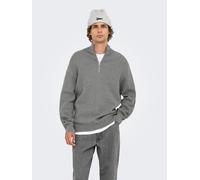 ONLY & SONS Onsphil Reg 12 Struc Half Zip Knit Noos