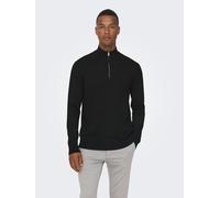 Strickpullover aus Viskose-Mix mit Stehkragen XL men Black