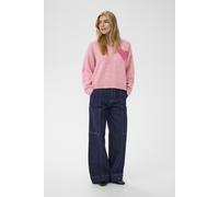 Strickpullover SAINT TROPEZ "PariaSZ V-Neck Pullover", Damen, Gr. M, bonbon, Strick, Obermaterial: 68% Polyamid, 28% Polyester, 4% Elasthan, normal, V-Ausschnitt, Pullover Strickpullover (56433602-M)