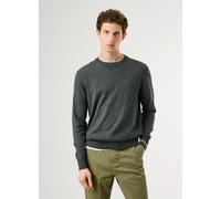 Strickpullover PEPE JEANS "ANDRE CREW NECK", Herren, Gr. S, grau (dunkelgrau marl), Strick, Obermaterial: 94% Baumwolle, 3% Kaschmir, 3% Wolle, unifarben, regular fit, Rundhals, Rippstrickbündchen, Pu