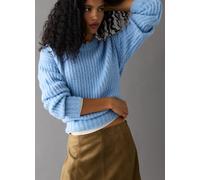 Pepe Jeans Regular Fit Pullover mit Woll-Anteil Modell 'ASHLEY CREW' in Hellblau, Größe L