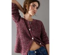 Strickpullover PEPE JEANS "cardigan ARIELA CARDIGAN", Damen, Gr. XS, rot (berry rot), 70% Polyester, 25% Nylon, 5% Wolle, Pullover Strickpullover (70165543-XS) berry rot