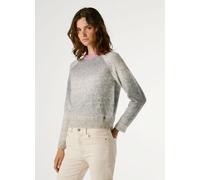 Strickpullover PEPE JEANS "CHANTAL", Damen, Gr. L, marl grau, Strick, Obermaterial: 69% Baumwolle, 24% Polyacryl, 7% Wolle, mehrfarbig, Rundhals, Raglanärmel Strickbündchen, Pullover Strickpullover, m