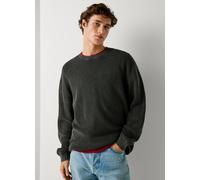 Strickpullover PEPE JEANS "FRANK", Herren, Gr. L, schwarz, Strick, Obermaterial: 100% Baumwolle, meliert, unifarben, washed, normal hüftbedeckend, Rundhals, Rippstrickbündchen, Pullover Strickpullover