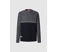 Strickpullover PEPE JEANS "PENN", Herren, Gr. S, blau (dulwich blau), Strick, Obermaterial: 100% Baumwolle, mehrfarbig, regular fit, Rundhals, Rippstrickbündchen, Pullover Strickpullover, mit Rundhals