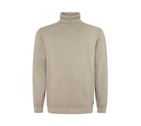 Strickpullover PIERRE CARDIN "Pierre Cardin Pullover", Herren, Gr. M, weiß (oyster gray), Obermaterial: 54% Wolle WO. 46% Baumwolle CO., uni, regular fit, Pullover Strickpullover, im unifarbenen Stil