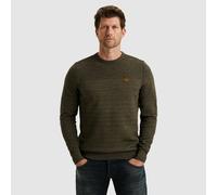 PME Legend Mouliné Structure Pullover Dusky Grün - Größe L Dunkelgrün L