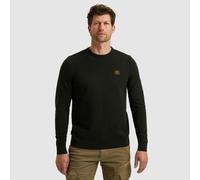 Strickpullover PME LEGEND, Damen, Gr. L, schwarz, Strick, Obermaterial: 100% Baumwolle, unifarben, regular fit hüftbedeckend, Rundhals, Flachstrickbündchen, Pullover Strickpullover, mit Strick-Muster