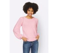 Strickpullover "Pullover", Damen, Gr. 36, rosa (hellrosé), 74% Polyamid, 16% Viskose, 10% Polyester, LINEA TESINI BY HEINE, unifarben, Pullover Strickpullover (13410059-36) hellrosé