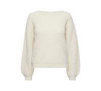 Strickpullover PULZ JEANS "Damen Strickpullover PZIRIS", Damen, Gr. L, weiß (turtledove), Obermaterial: 32% Nylon NY. 31% Wolle mw. 25% Alpaka WP. 12% Polyacryl PAN., Pullover Strickpullover (24062662