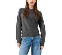 Strickpullover QS, Damen, Gr. M, grau (dunkelgrau melange), Strick, Obermaterial: 92% Polyester, 5% Polyamid, 3% Elasthan, unifarben, normal hüftbedeckend, Rundhals, Bündchen, Pullover Strickpullover,