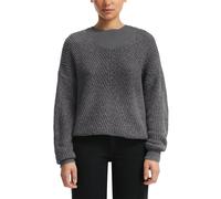 Strickpullover QS, Damen, Gr. M, grau (dunkelgrau), Strick, Obermaterial: 88% Polyacryl, 12% Polyester, unifarben, bequem hüftbedeckend, V-Ausschnitt, weit Flachstrickbündchen, Pullover Strickpullover