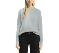 Strickpullover QS, Damen, Gr. S, grau (light grau), Strick, Obermaterial: 85% Polyester, 13% Polyacryl, 2% Elasthan, unifarben, lässig geschnitten hüftbedeckend, Rundhals, Pullover Strickpullover, mit