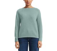Strickpullover QS, Damen, Gr. XL, blau grün, Strick, Obermaterial: 65% Polyester, 35% Viskose, regular fit hüftlang, Rundhals, Rollkante, Pullover Strickpullover, mit Strukturmuster (47557027-XL) blau
