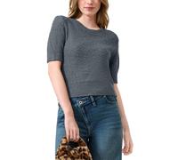Strickpullover QS, Damen, Gr. XXL, grau (mid grau), Strick, Obermaterial: 100% Polyacryl, unifarben, normal hüftbedeckend, Rundhals, Bündchen, Pullover Strickpullover, Halbarm-Strickpullover (13667220