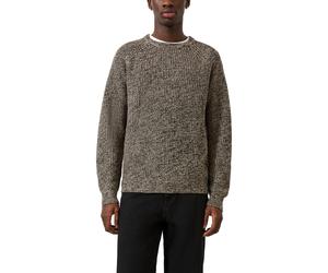 Strickpullover QS, Herren, Gr. M, braun, Strick, Obermaterial: 100% Polyacryl, meliert, normal hüftbedeckend, Rundhals, Bündchen, Pullover Strickpullover, Melierter Winterpullover mit Rundhals (449104