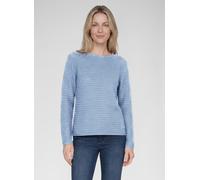 Strickpullover RABE, Damen, Gr. 36, blau (pastellblau), Strick, Obermaterial: 60% Baumwolle, 40% Polyacryl, unifarben, tailliert hüftbedeckend, Rundhals, Rollkante, Pullover Strickpullover (99855440-3