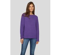 Strickpullover RABE, Damen, Gr. 38, lila (violett), Web, Obermaterial: 52% Polyester, 42% Baumwolle, 6% sonstige Fasern, unifarben, normal hüftbedeckend, Rundhals, Rollkante, Pullover Strickpullover, 