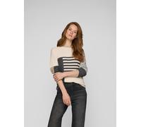 Strickpullover RABE "Pullover", Damen, Gr. 44, braun, 50%Baumwolle 49%Polyacryl 1%Metallic Garn, feminin, Langarm gerader Abschluss, Pullover (83255100-44) braun