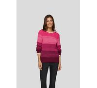 Strickpullover RABE, Damen, Gr. 46, rosa (malve), Strick, Obermaterial: 50% Baumwolle, 50% Polyacryl, geringelt, normal hüftbedeckend, Rundhals, Pullover Strickpullover, mit Colorblocking (88878642-46