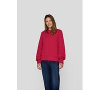 Strickpullover RABE, Damen, Gr. 46, rot (wildbeere), Strick, Obermaterial: 60% Baumwolle, 40% Polyacryl, unifarben, gerade hüftbedeckend, Rundhals, Bündchen, Pullover Strickpullover, mit Ripp-Muster (