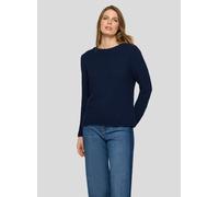 Strickpullover RABE, Damen, Gr. 48, blau (pazifik), Strick, Obermaterial: 52% Polyester, 42% Baumwolle, 6% sonstige Fasern, unifarben, tailliert hüftbedeckend, Rundhals, Rollkante, Pullover Strickpull
