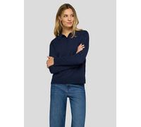 Strickpullover RABE "Pullover", Damen, Gr. 36, dunkelblau, 46%Modal, 40%Polyacryl, 14%Polyamid, unifarben, gerader Abschluss, Pullover Strickpullover (37223523-36) dunkelblau