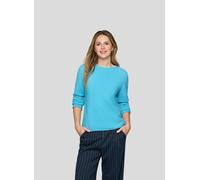 Strickpullover RABE "Pullover", Damen, Gr. 40, türkis, 52%Polyester, 42%Baumwolle, 6%Sonstige Fasern, unifarben, gerade, gerader Abschluss, Pullover Strickpullover (30212359-40) türkis