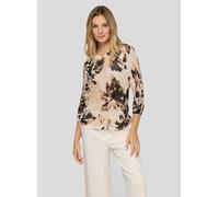 Rabe Strickpullover Pullover – Damen, 100% Baumwolle, geblümt – Beige Gr. 42