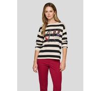 Strickpullover RABE "Pullover", Damen, Gr. 42, beige, 100%Baumwolle, gestreift, feminin, gerade, Langarm gerader Abschluss, Pullover (40856163-42) beige